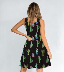 img 2 attached to Printed Sleeveless Sundress For Women: Casual A-Line Midi Dress With Flattering Scoop Neck