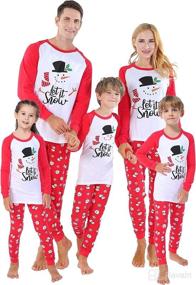 img 4 attached to 🦌 Christmas Deer Matching Family Pajamas Xmas Pjs Plaid Sleepwear Women Men Holiday Clothes