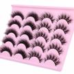 10 pairs of lanflower's 8d curl fluffy cat eye eyelashes in 2 styles for short wispy and natural looking fake lashes logo