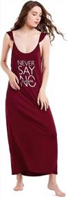 img 4 attached to Envlon Women's Sleeveless Sleepwear Nightgowns - Soft Tank Sleep Dress for Comfy Lounge Night Wear