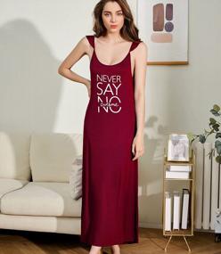 img 3 attached to Envlon Women's Sleeveless Sleepwear Nightgowns - Soft Tank Sleep Dress for Comfy Lounge Night Wear