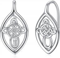 sterling silver leverback drop earrings for women - winnicaca dangle leverback earrings logo