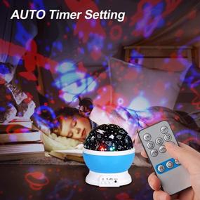 img 3 attached to 360° Rotating Moon Projector Night Light With Remote Control And 8 Color Options For Christmas Baby, Romantic Blue Lighting