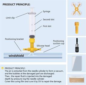 img 1 attached to 🔧 AZLIXLH Windshield Repair Kit: Efficient Syringe System for Half-Moon Cracks, Cobwebs, Star-Shaped Damage & Long Line Cracks