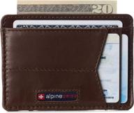 alpine swiss minimalist leather collection men's accessories ~ wallets, card cases & money organizers logo