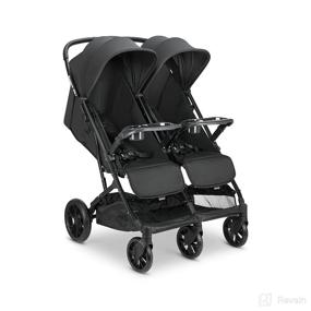 img 4 attached to 👶 Black Joovy Kooper RS2 Double Stroller with Snack Trays - Lightweight Side by Side Travel Stroller