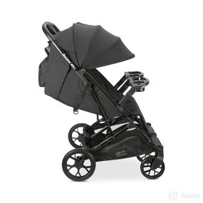 img 2 attached to 👶 Black Joovy Kooper RS2 Double Stroller with Snack Trays - Lightweight Side by Side Travel Stroller