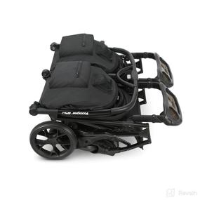 img 1 attached to 👶 Black Joovy Kooper RS2 Double Stroller with Snack Trays - Lightweight Side by Side Travel Stroller