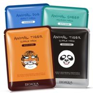 домашняя спа-процедура для лица: тканевая маска для лица bioaqua с натуральной сывороткой для сияющей и питательной кожи - panda, tiger, sheep &amp; dog! логотип