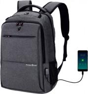 универсальный рюкзак для ноутбука с usb-портом для зарядки и водонепроницаемой конструкцией — идеально подходит для работы, учебы и путешествий! логотип