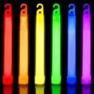 12-pack ultra bright glow sticks: 6-inch emergency lightsticks for hiking, camping, parties, blackouts and hurricane survival (up to 12-hour duration) logo