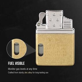 img 2 attached to Refillable Dual Jet Flame Torch Lighter With Windproof Design And Visible Tank Window - Perfect Gift For Him