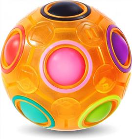 img 4 attached to Magic Rainbow Puzzle Ball Fidget Brain Teaser Toy For Boys & Girls Age 3+ - Birthday Party Christmas Easter Gift Stocking Stuffers Kids Teens Adults