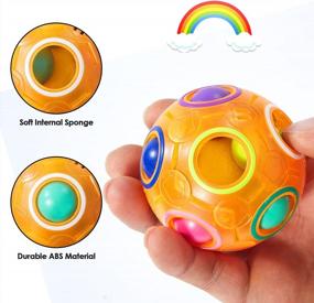 img 2 attached to Magic Rainbow Puzzle Ball Fidget Brain Teaser Toy For Boys & Girls Age 3+ - Birthday Party Christmas Easter Gift Stocking Stuffers Kids Teens Adults