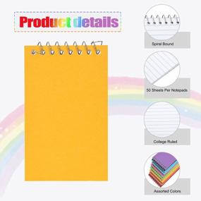 img 2 attached to Get Organized With EOOUT'S 16 Pack 3X5 Spiral Notepads - Perfect For Home, Office, And School