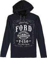 hooded ford f-150 long 👕 sleeve shirt for men by tee luv logo