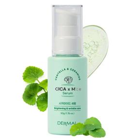 img 4 attached to Dermal Cicamide Face Serum: Hydrating, Calming Redness, And Trouble Relief For Sensitive Oily Skin With Ceramide And Centella Asiatica Extracts - 50Ml