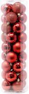 decorate your christmas tree with allgala's 36-pack 2-inch ornament balls in 4 stylish red designs logo