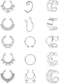 img 4 attached to SCERRING Septum Stainless Piercing Jewelry Women's Jewelry in Body Jewelry