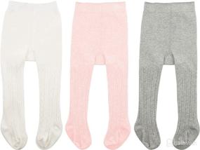 img 4 attached to 🧦 Zando Baby Girls Winter Knit Soft Tights - Seamless Infant Leggings for Warmth, Newborn Pants Stockings