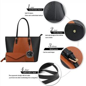 img 2 attached to Women'S Tote Shoulder Crossbody Bags & Matching Wallet Set