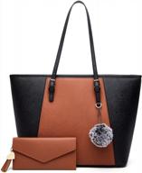 women's tote shoulder crossbody bags & matching wallet set logo