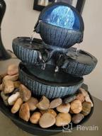 img 1 attached to WICHEMI Indoor Water Fountain: Calming Tabletop Fountains With LED Rolling Ball And Feng Shui Zen Meditation review by Kevin Phillips