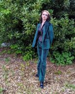 img 1 attached to Velvet Women'S Business Suit Set For Work: Blazer And Pants With Long Sleeves By LISUEYNE review by Bruce Garner