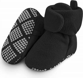img 4 attached to Pro Goleem Fleece Baby Booties - Warm Cozy Baby Slippers, Easy To Put On, Soft Newborn Booties Non-Slip And Adjustable Baby Shoes For Boys And Girls