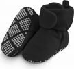 pro goleem fleece baby booties - warm cozy baby slippers, easy to put on, soft newborn booties non-slip and adjustable baby shoes for boys and girls logo