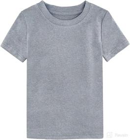 img 4 attached to 👕 COSLAND Boys' Heavyweight 100% Cotton Crewneck T-Shirt: Quality Short Sleeve Tee for Durability & Comfort