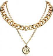 стильные многослойные позолоченные ожерелья famarine с геометрическими подвесками - идеальный подарок для девочки-подростка! логотип