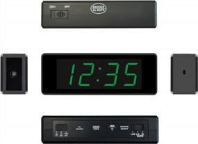 img 3 attached to KWANWA Battery Operated Desk Clock With Flashlight, 12/24Hr LED Digital Display, Adjustable Brightness LCD Screen, Snooze Function For Bedroom, Beside Table And Bookshelf