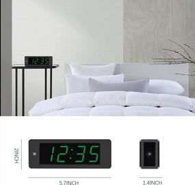 img 2 attached to KWANWA Battery Operated Desk Clock With Flashlight, 12/24Hr LED Digital Display, Adjustable Brightness LCD Screen, Snooze Function For Bedroom, Beside Table And Bookshelf