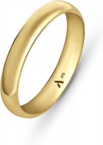 img 4 attached to Sparkle And Style: Amberta Allure Unisex 9K Yellow Gold Wedding Band