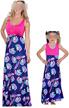 mommy & me floral matching family outfits summer tank maxi long dress sundress logo