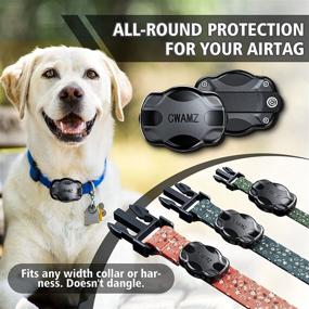 img 3 attached to Waterproof Airtag Dog Collar Holder for Apple AirTags – Anti-Lost Pet Collar Case with Loop for Cat or Dog Collars – Backpack Accessories