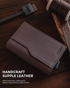 img 1 attached to VULKIT Holder Window Leather Protection Men's Accessories : Wallets, Card Cases & Money Organizers