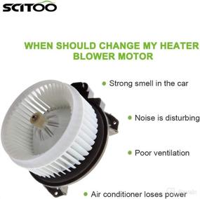 img 1 attached to 🔥 SCITOO ABS Plastic Heater Blower Motor for Toyota w/Fan - Efficient HVAC Blower Motor for Corolla, Prius, and Prius V - 2009-2017 Corolla, 2010-2015 Prius, 2012-2016 Prius V Front