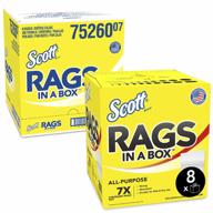 200 white shop towels in 8 boxes - scott rags in a box (75260) per case logo