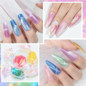 img 2 attached to MIZHSE Unicorn Cat Eye Gel Nail Polish Set - 7Ml Pearl Mermaid Cateye Magnetic Polish Kit In Pink And Blue Shades. Soak Off UV LED Formula For DIY Manicure At Home Or Salon.