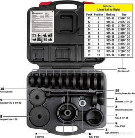 img 2 attached to 🔧 Powerbuilt Front Wheel Drive Bearing Tool Set - Complete 23 Piece Kit with Adapters (Domestic and Import) - 648741