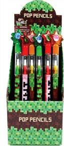 img 4 attached to 24 Pcs Pixel Miner Themed Multi Point Pencils Party Favor Mine Pixel Craft Classroom Rewards Prizes Goody Bag Treat Bag Stuffers