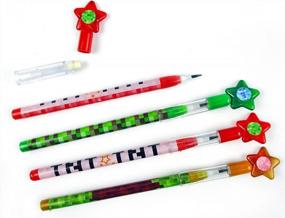 img 2 attached to 24 Pcs Pixel Miner Themed Multi Point Pencils Party Favor Mine Pixel Craft Classroom Rewards Prizes Goody Bag Treat Bag Stuffers