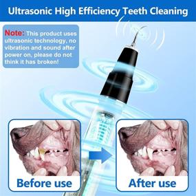 img 2 attached to 🐾 Pet Dental Care Kit – Ultrasonic Plaque Remover Toothbrush for Dogs and Cats, Teeth Cleaning Solution with Tartar Remover, Stain Remover (Black)