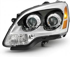 img 4 attached to Upgrade Your 2007-2012 GMC Acadia With VIPMOTOZ Chrome Driver Side Headlight Assembly Replacement