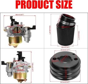 img 3 attached to 🏎️ Enhanced Performance Carburetor & Air Filter Adapter Kit for Predator 212cc 6.5 Hp, GX160, GX200 – Stage 1 Go Kart Race Mini Bike Parts (Black)