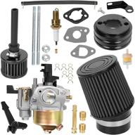 🏎️ enhanced performance carburetor & air filter adapter kit for predator 212cc 6.5 hp, gx160, gx200 – stage 1 go kart race mini bike parts (black) логотип