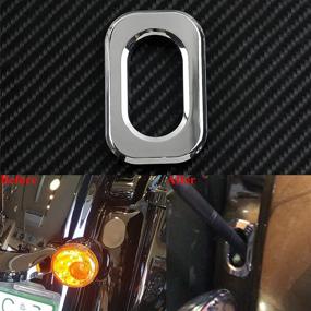 img 3 attached to 🏍️ Chrome Motorcycle Accent Antenna Hole Cover for Harley Touring & Street Glide (2010-2019)