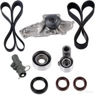 🛠️ high-quality timing belt kit with water pump for honda accord, odyssey, pilot, ridgeline & acura mdx tl rl zdx tsx rdx | compatible with saturn vue | replaces tkh002, tckwp329, 19200-rdm-a02 19200-rdv-j01 logo